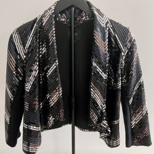 Guess Sequin Embellished Black Silver Gold Jacket